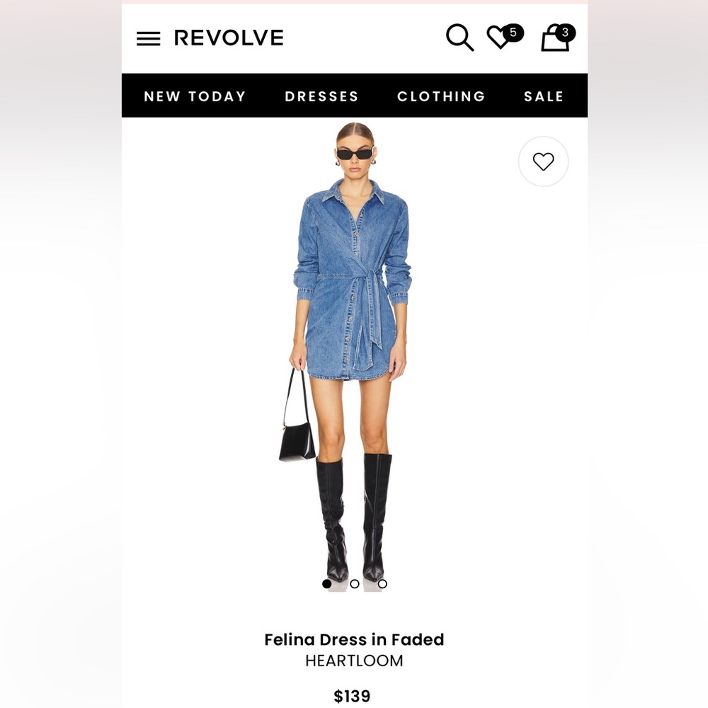 Heartloom Felina Asymmetrical Dress in Faded Blue